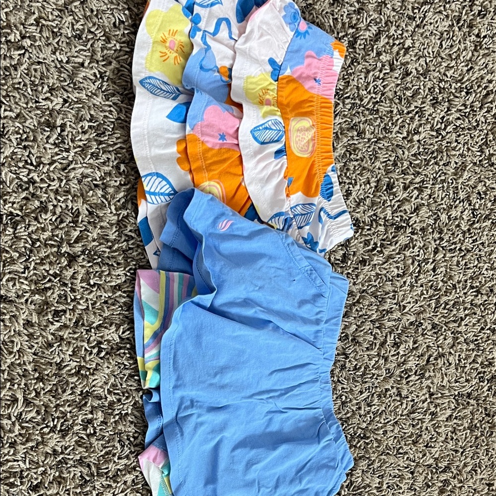 Cherubino Colorful Floral and Blue Skirt Set